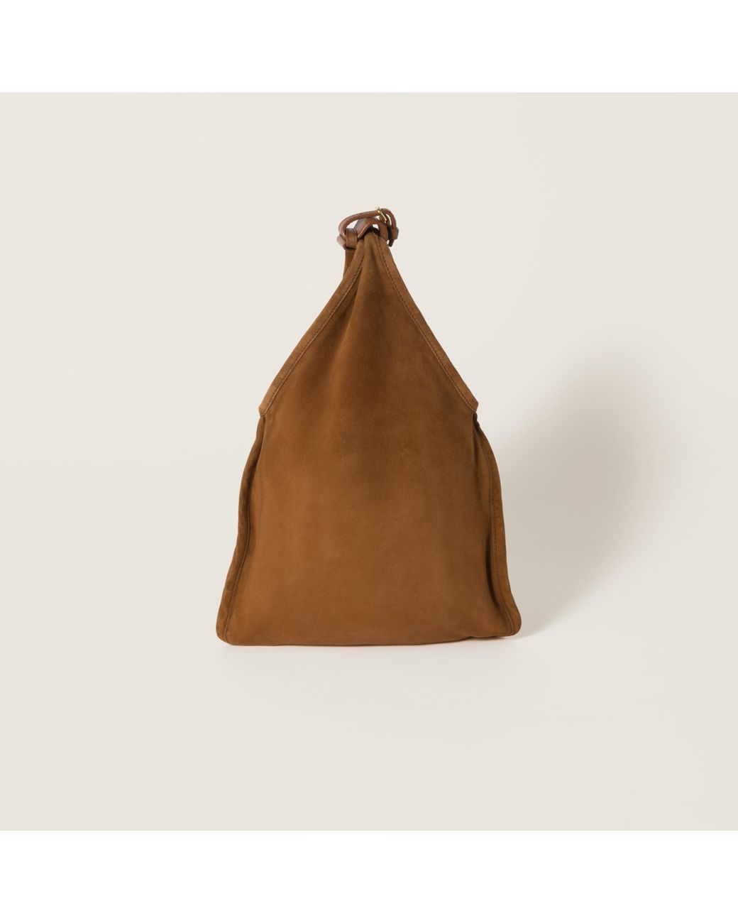 Miu Miu Suede Bag With Trick in Brown | Lyst