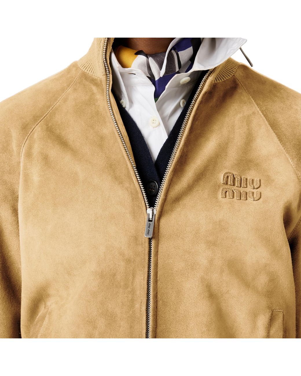 Miu Miu Natural Waxed Suede Jacket