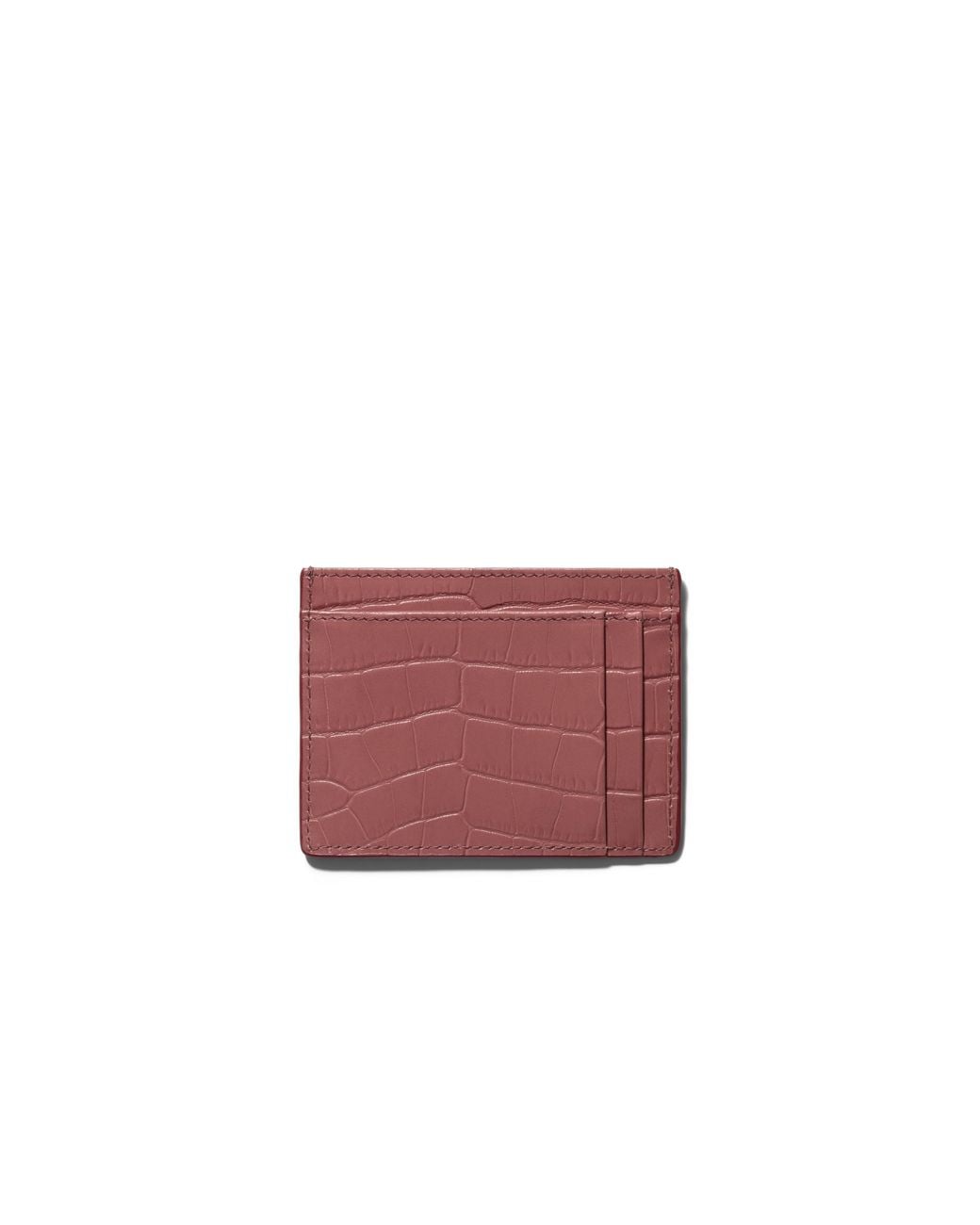 Miu Miu Red Crocodile Embossed Calfskin Card Holder
