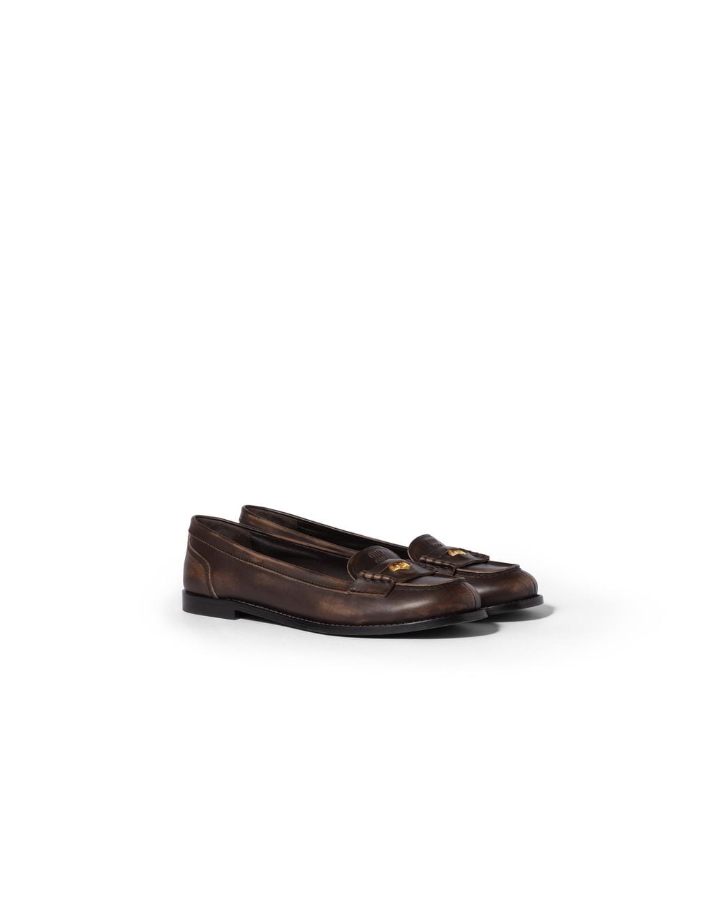 Miu Miu Black Leather Loafers