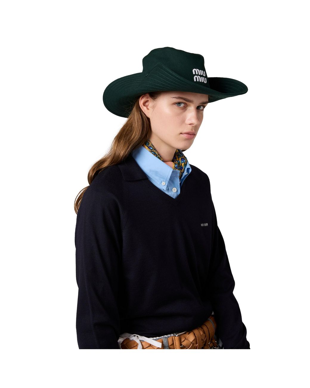 Miu Miu Black Drill Hat