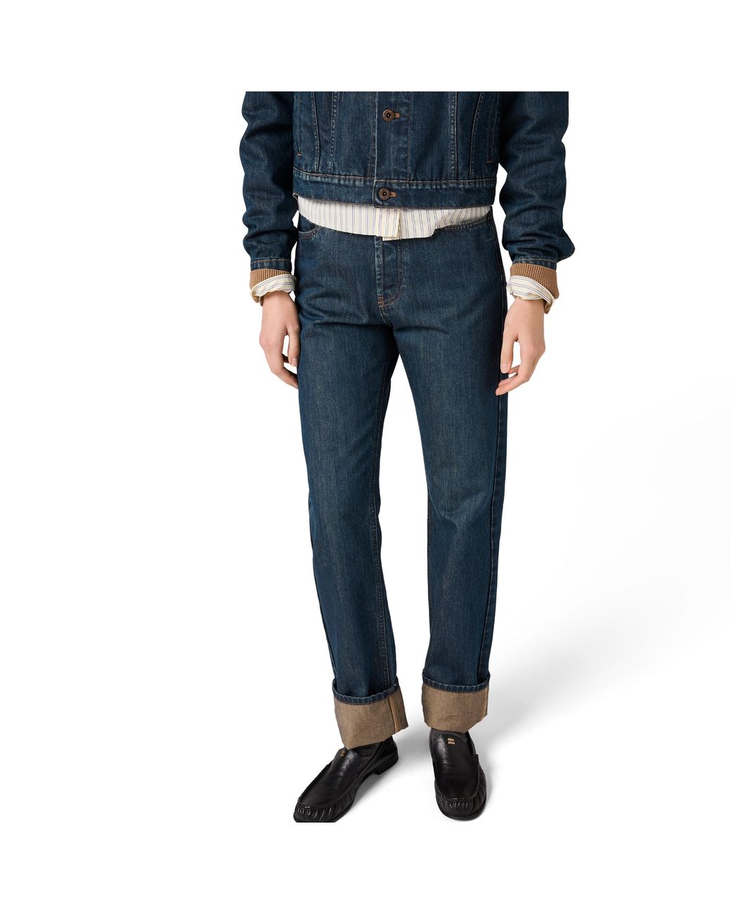 Miu Miu Blue Five-Pocket Denim Jeans