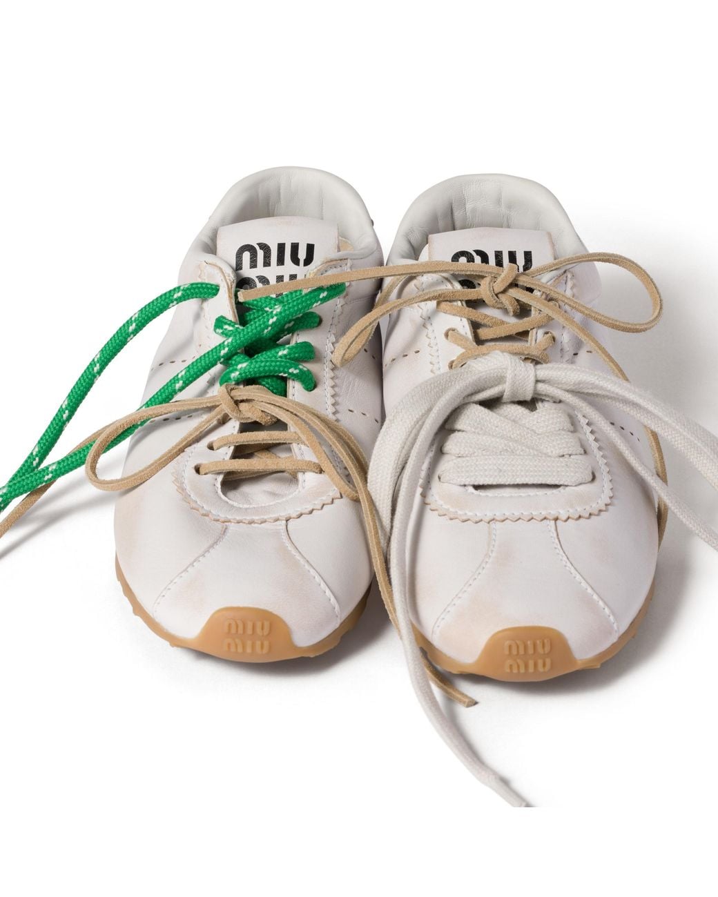 Miu Miu Green Two-Tone Cord Laces