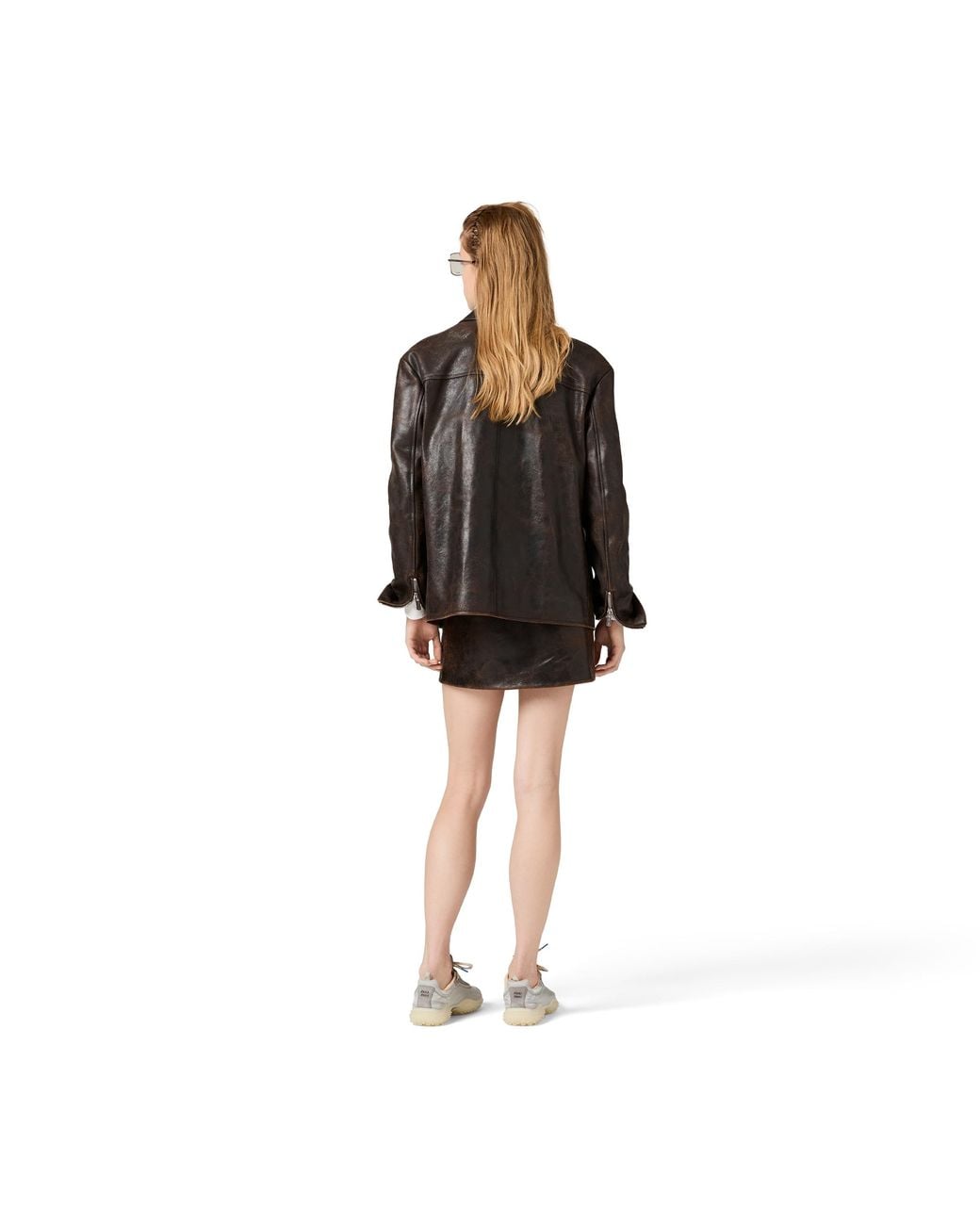 Miu Miu Black Waxed Suede Jacket