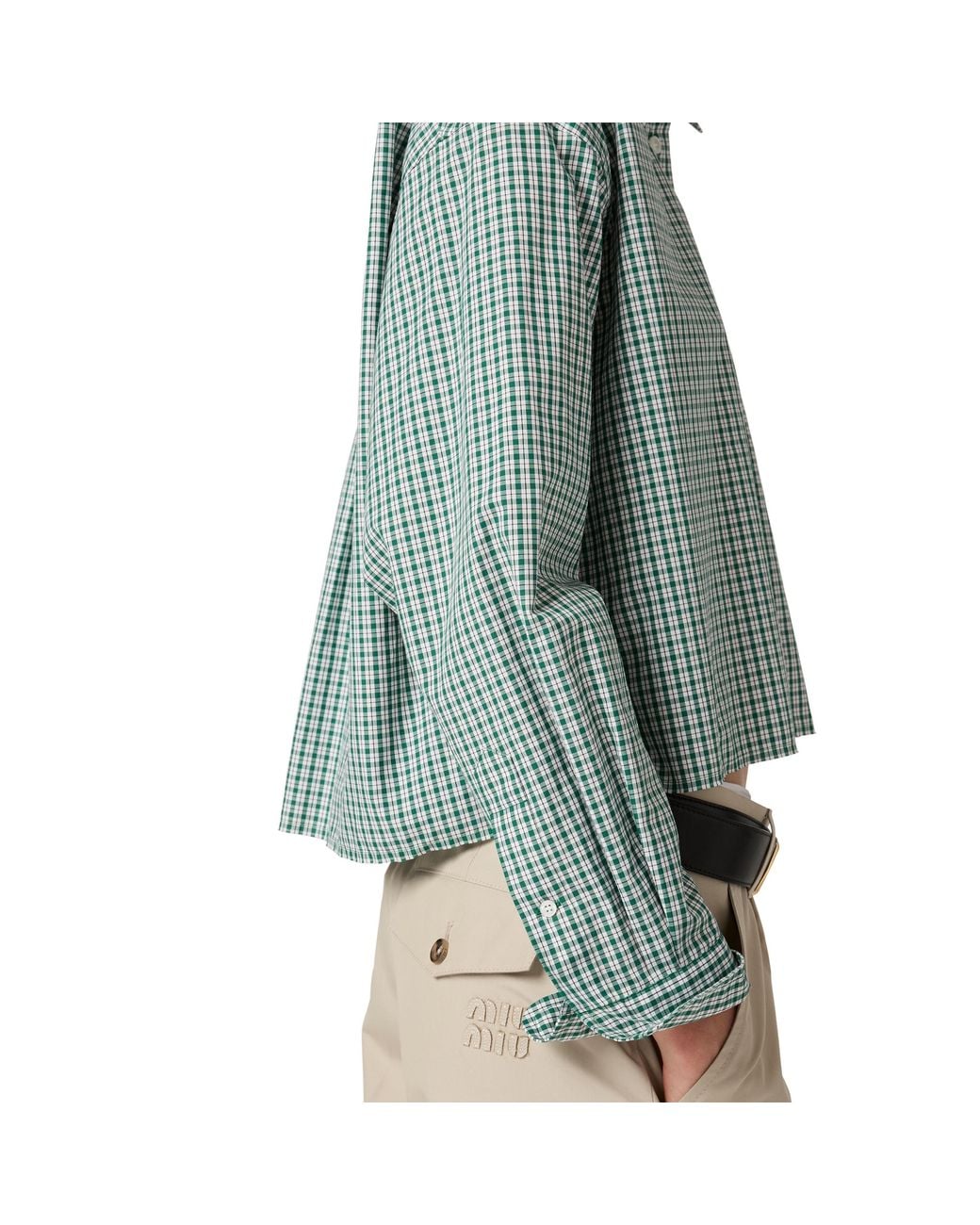 Miu Miu Blue Checked Shirt