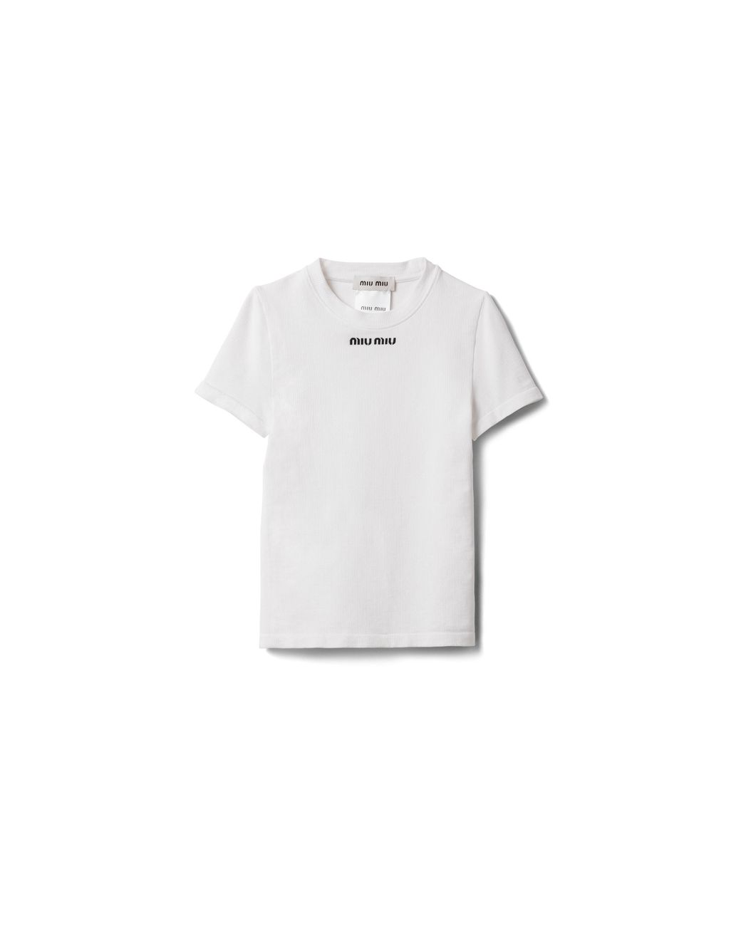 Miu Miu Seamless T-Shirt in White | Lyst
