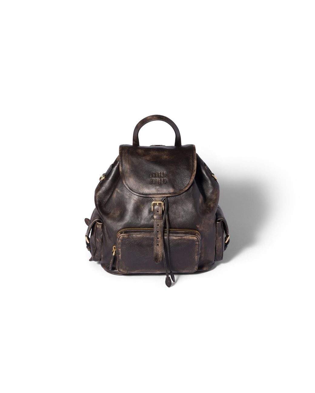 Miu Miu Black Leather Backpack