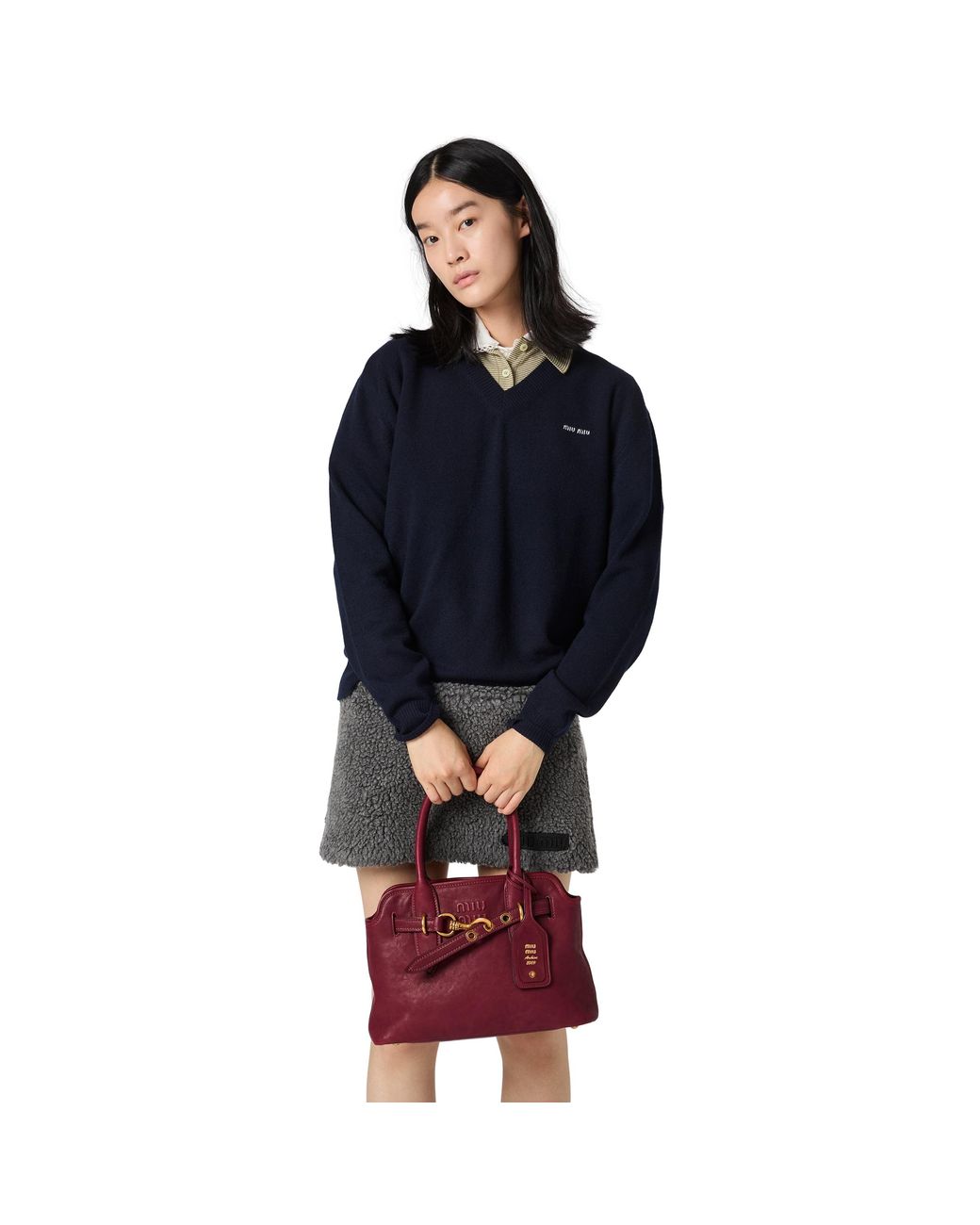 Miu Miu Red Aventure Nappa Leather Bag