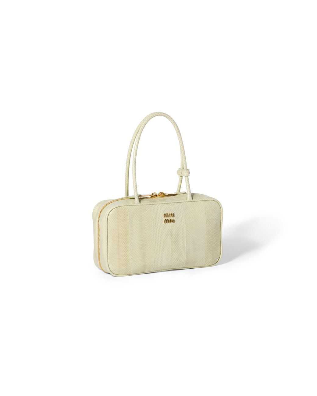 Miu Miu Metallic Beau Ayers Leather Bag