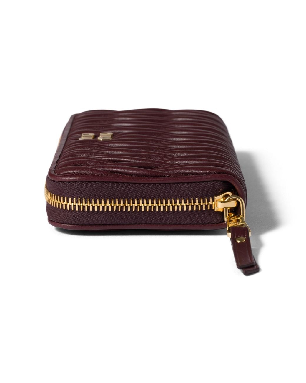 Miu Miu Red Large Matelassé Nappa Leather Wallet