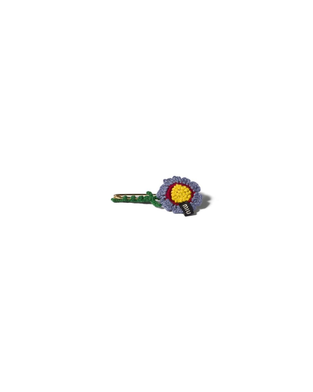 Miu Miu Blue Crochet Brooch