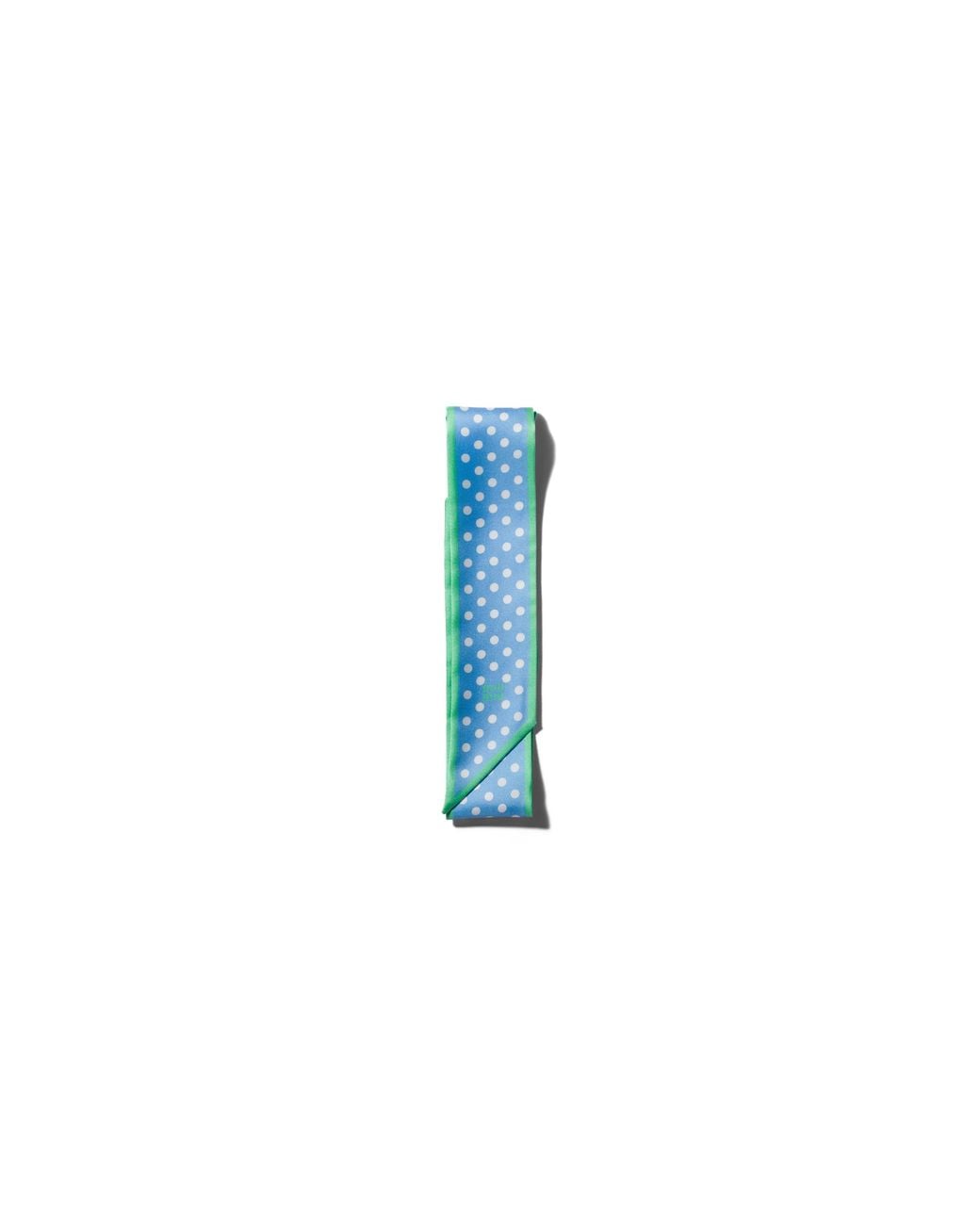 Miu Miu Blue Printed Twill Scarf