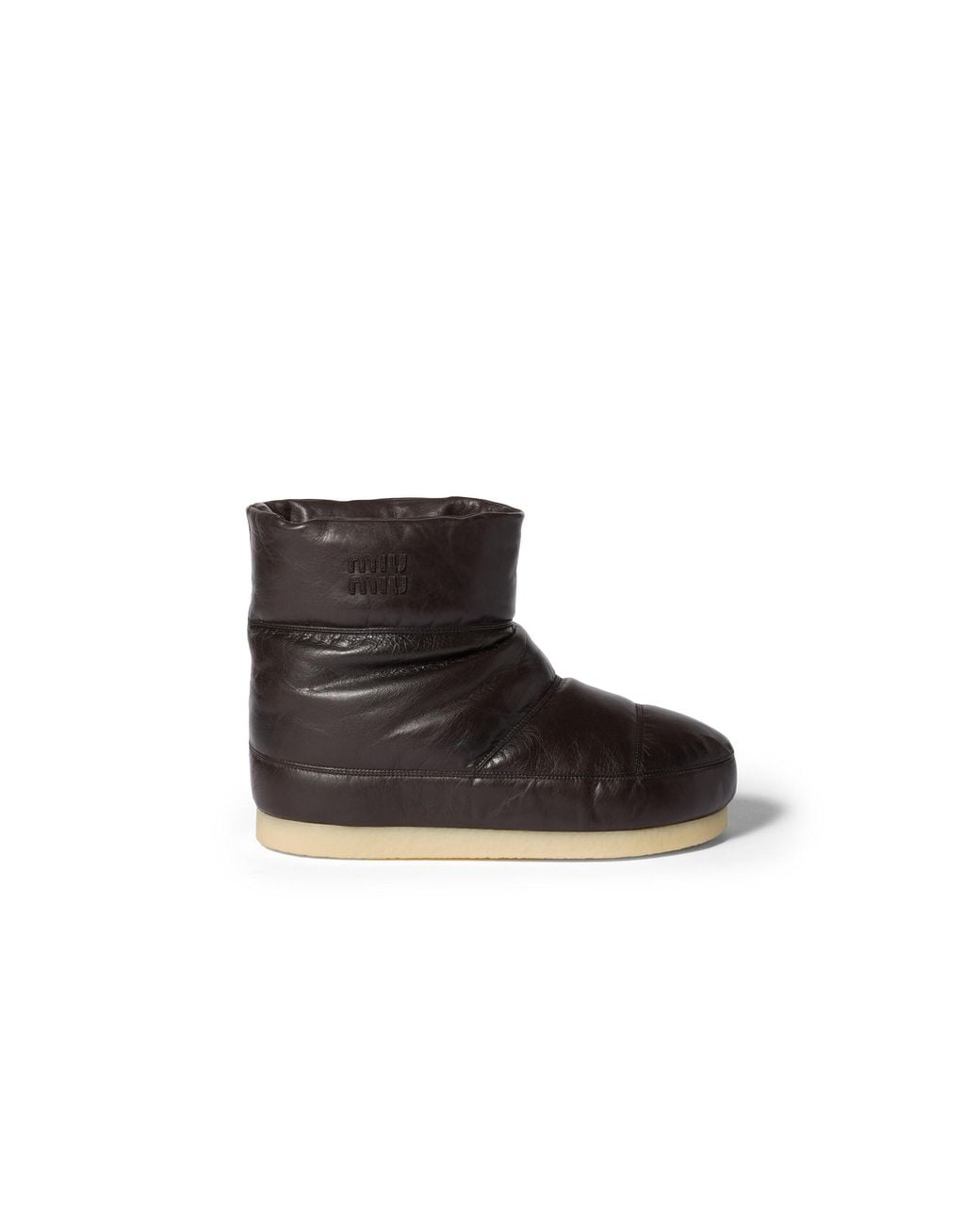 Miu Miu Black Padded Nappa Leather Booties