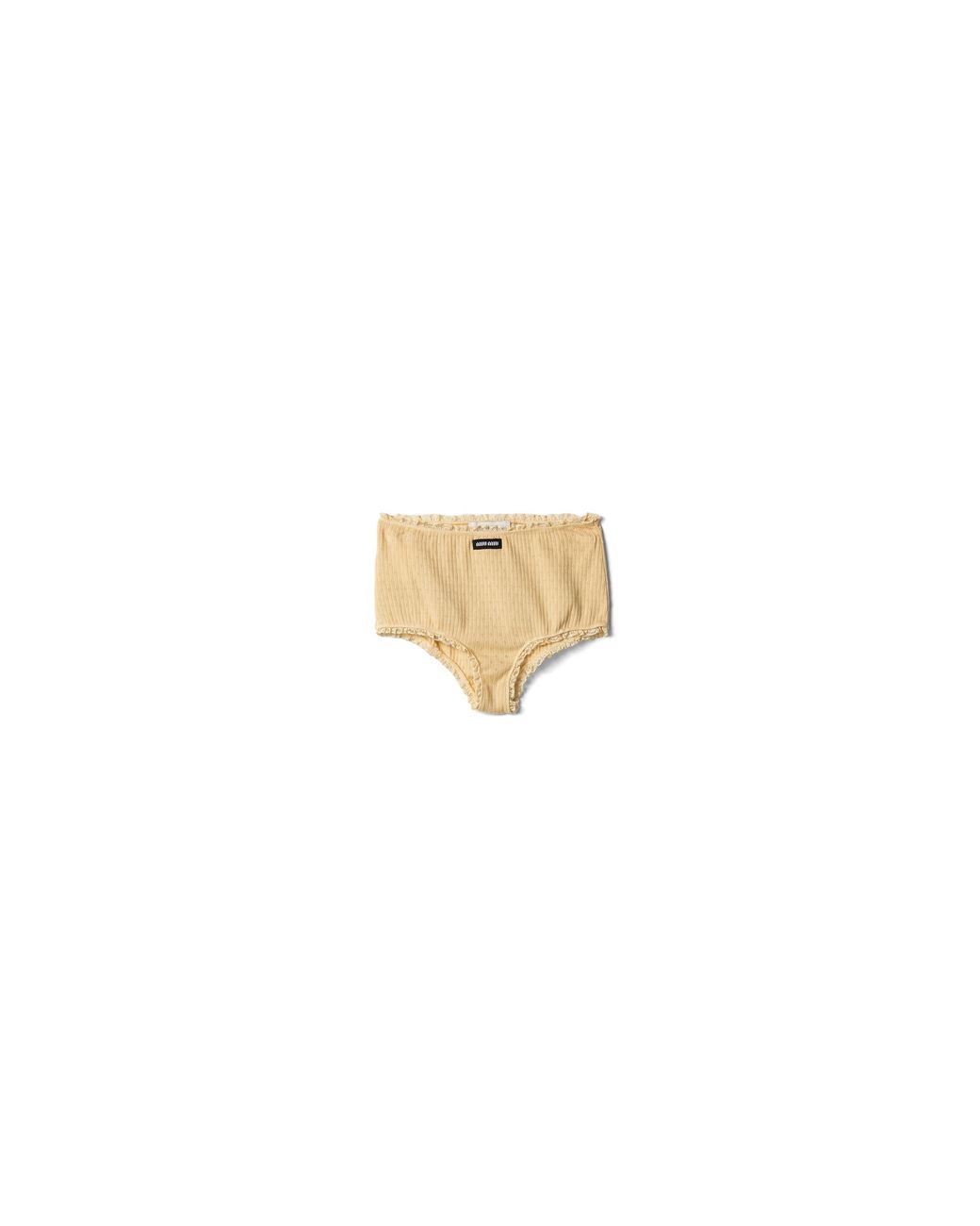 Miu Miu White Garment-Dyed Cotton Boy-Shorts