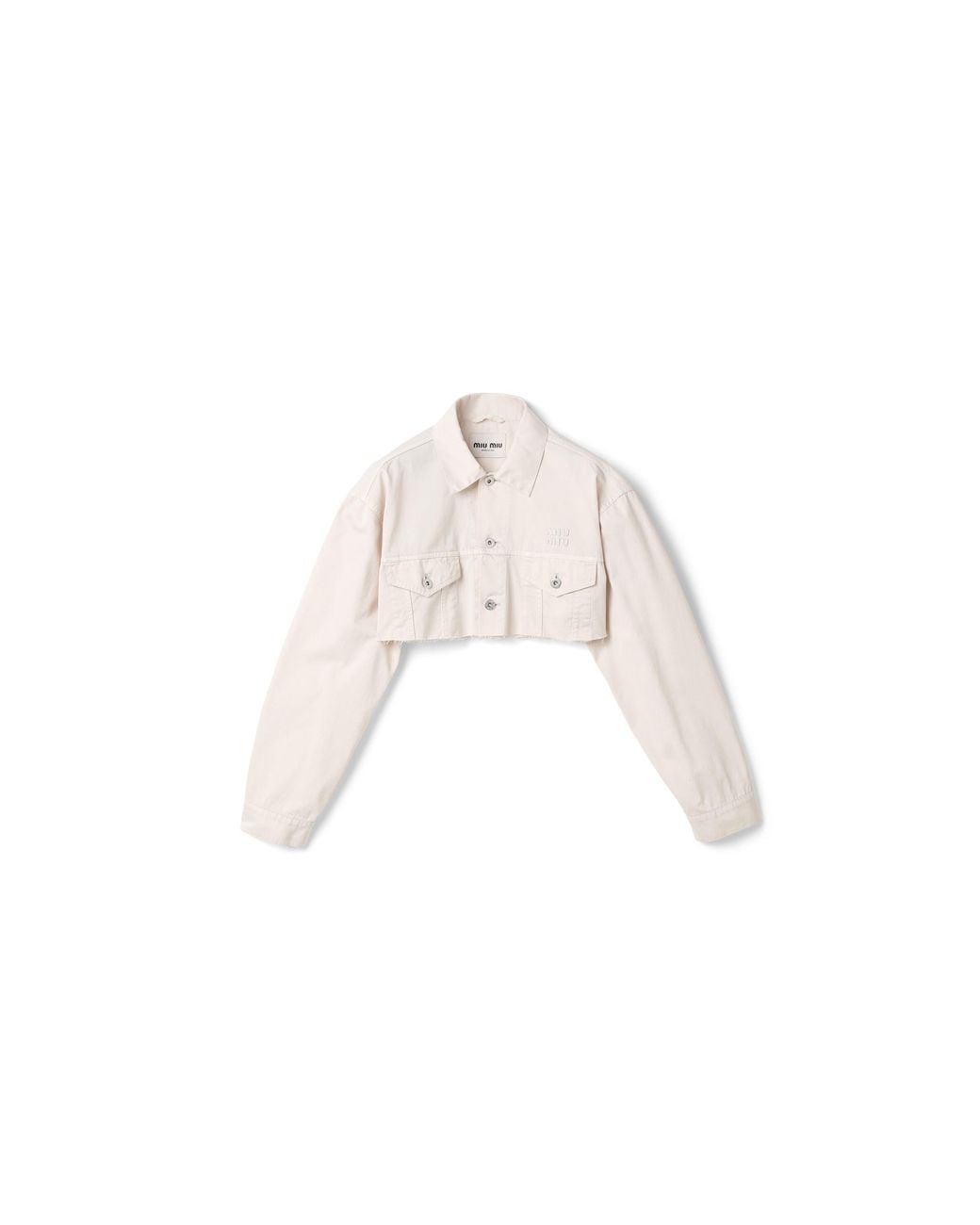 Miu Miu Natural Cropped Denim Jacket