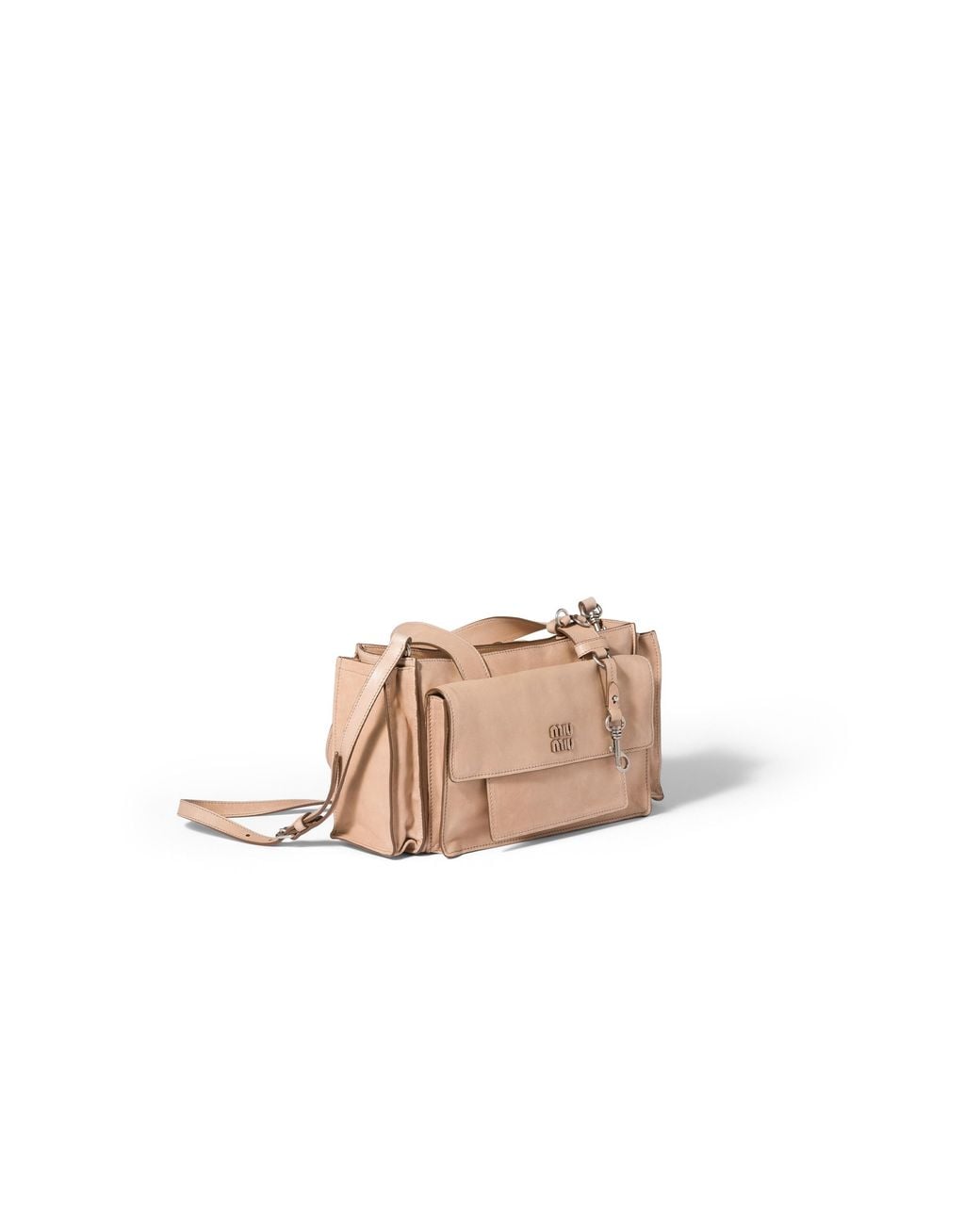 Miu Miu Pink Utilitaire Nappa Leather Shopping Bag