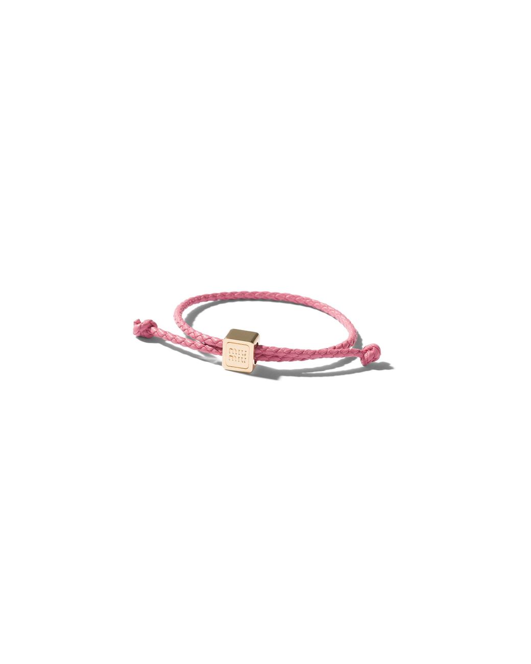 Miu Miu Pink Leather Bracelet