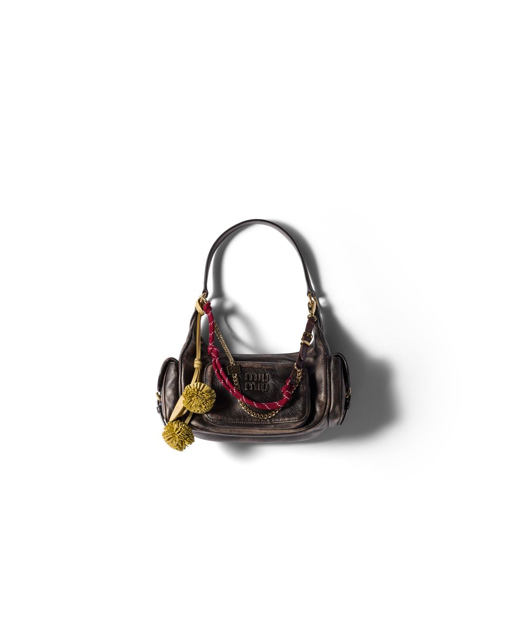 Miu Miu Black Pocket Nappa Leather Bag