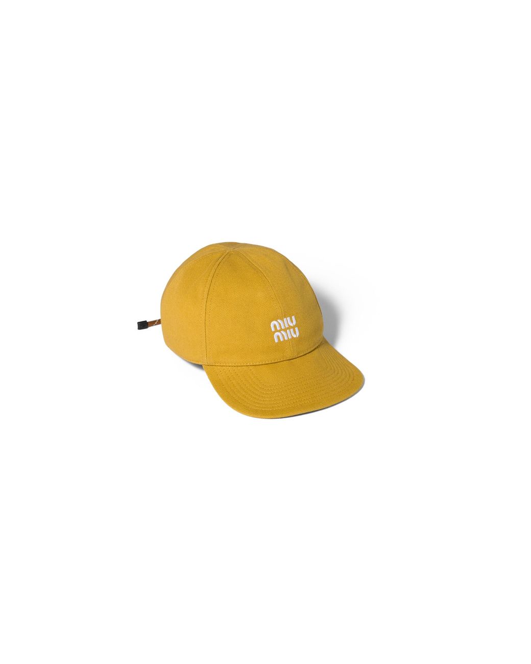 Miu Miu Yellow Denim Baseball Cap