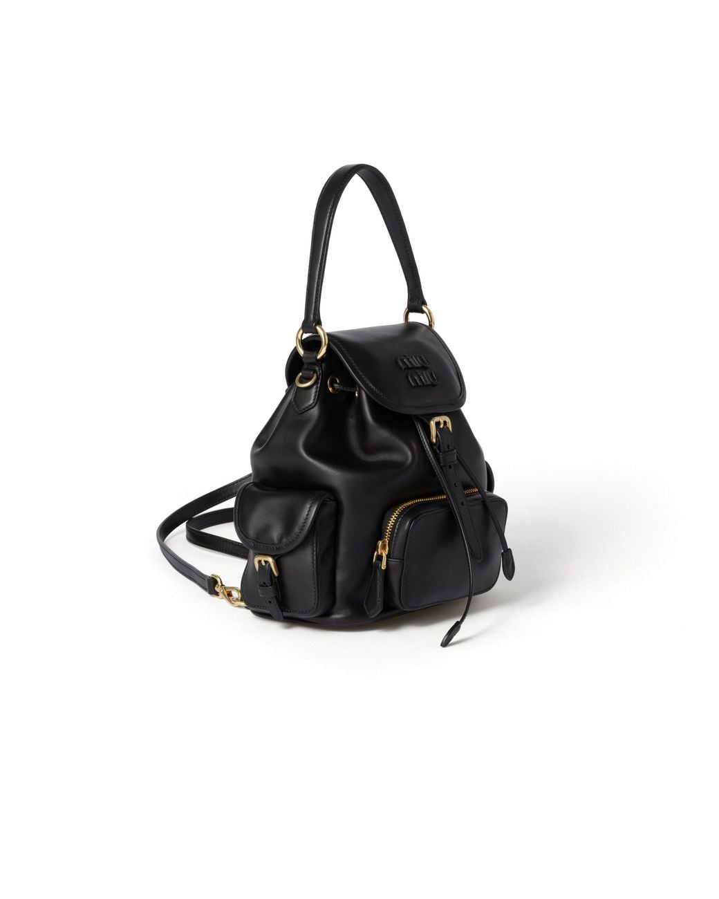 Miu Miu Black Leather Backpack