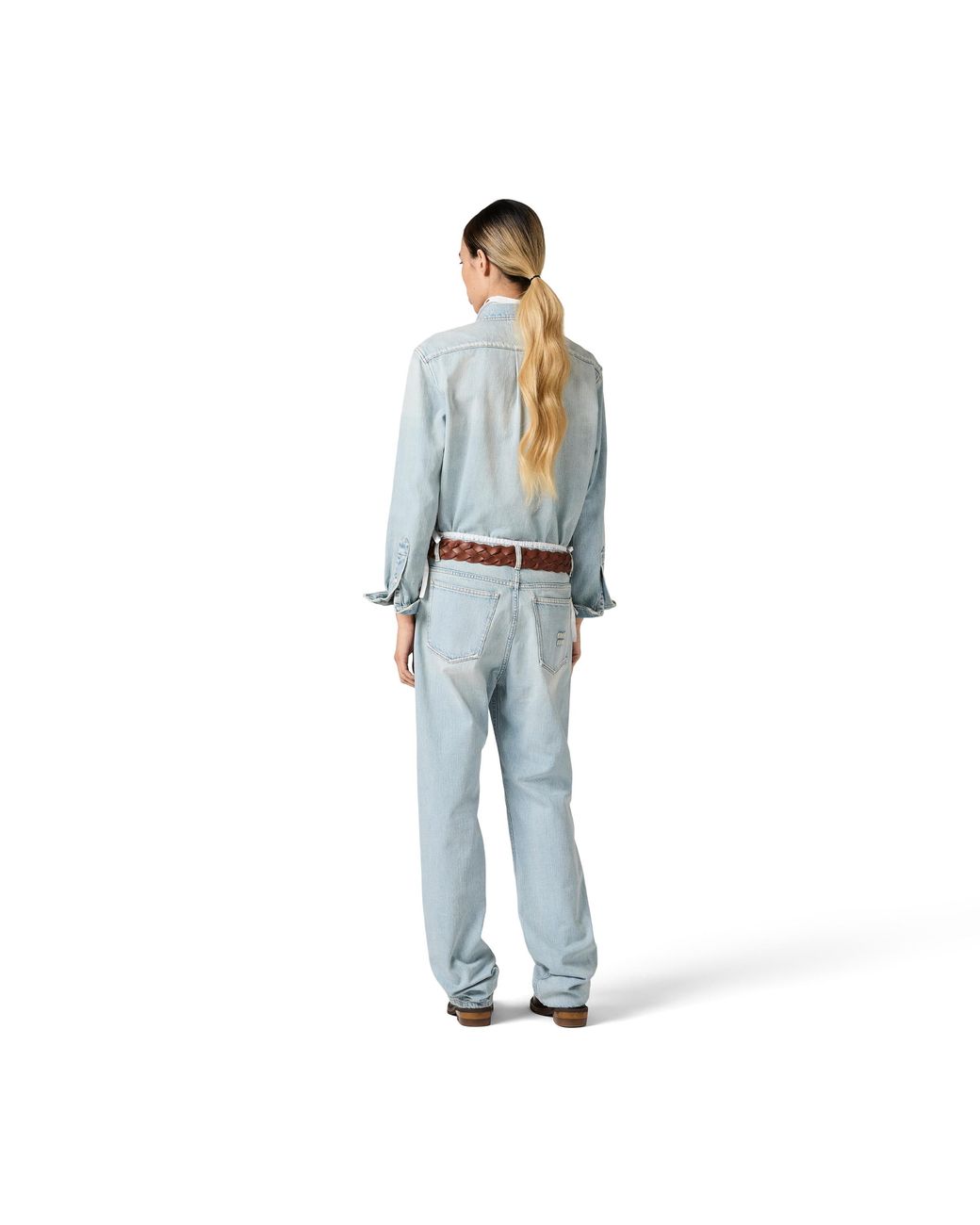 Miu Miu Blue Washed Denim Shirt
