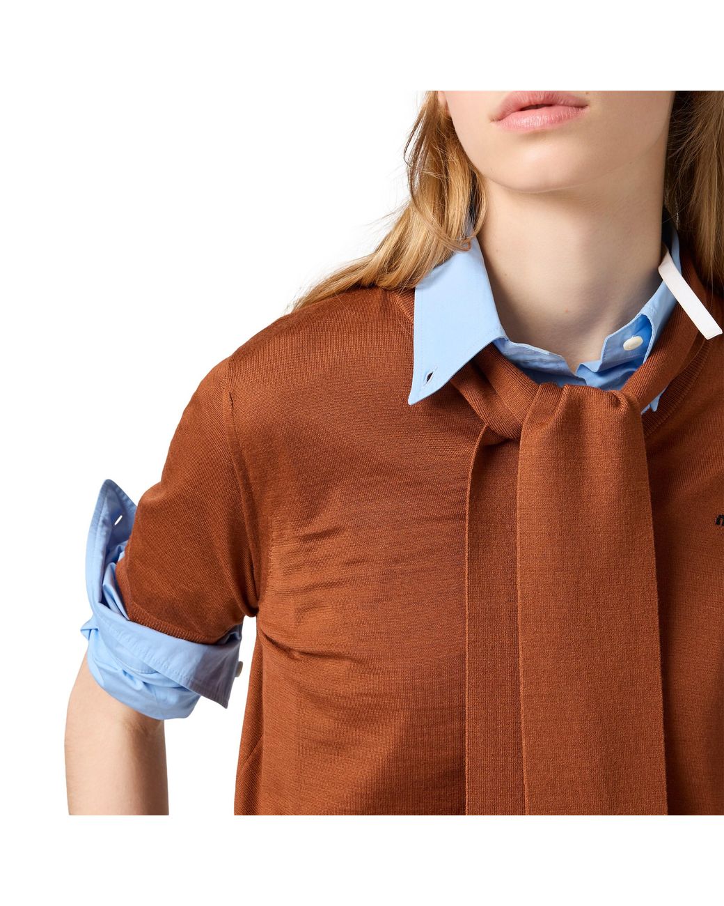 Miu Miu Brown Wool Sweater