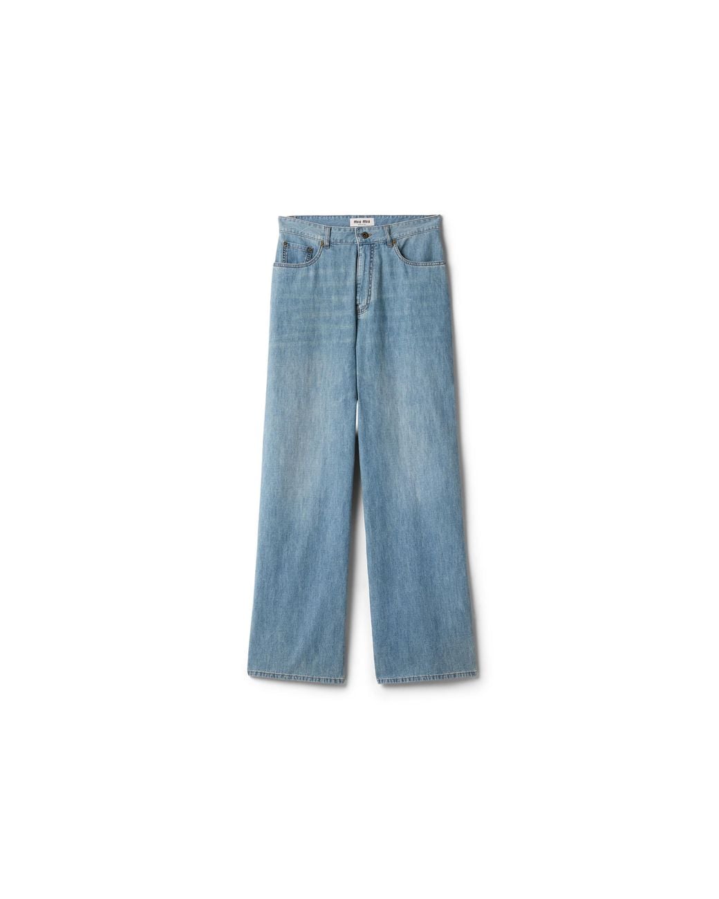 Miu Miu Blue Chambray Pants