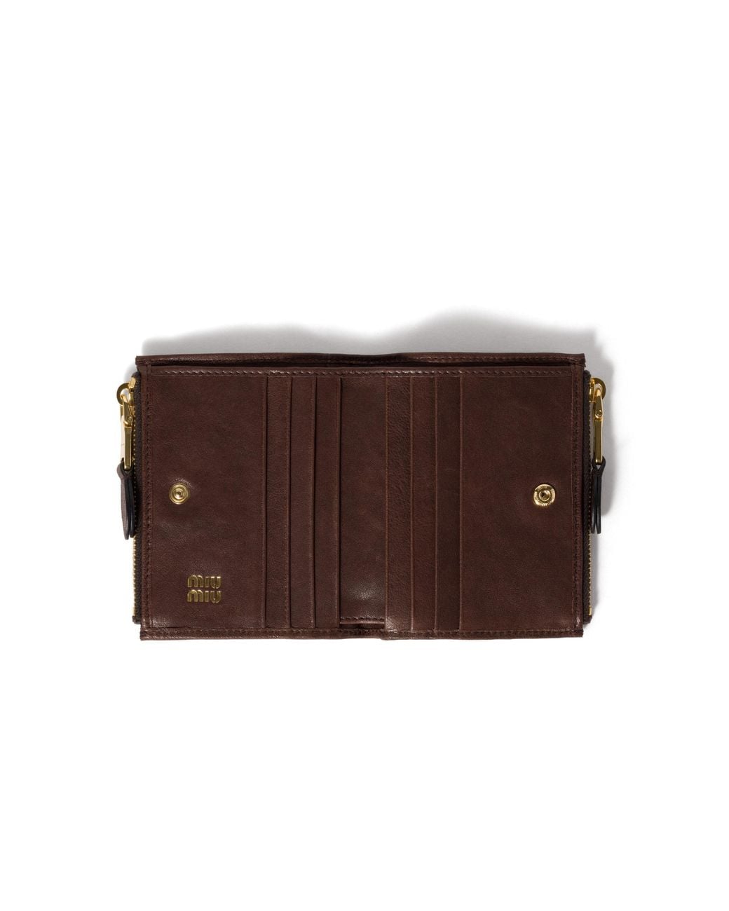 Miu Miu Brown Small Nappa Leather Wallet