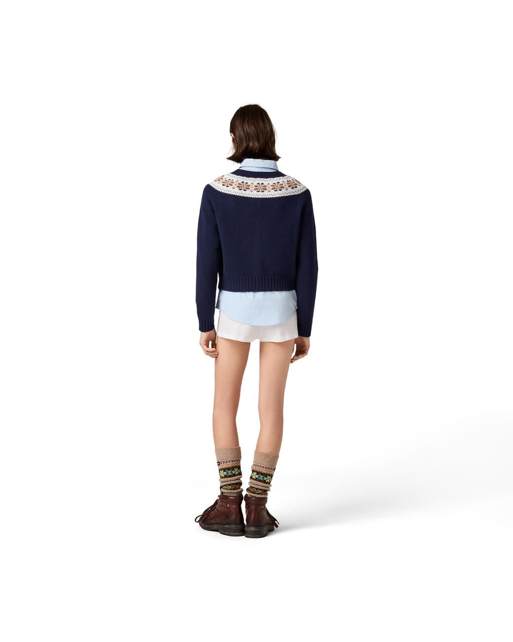 Miu Miu Blue Wool Cardigan