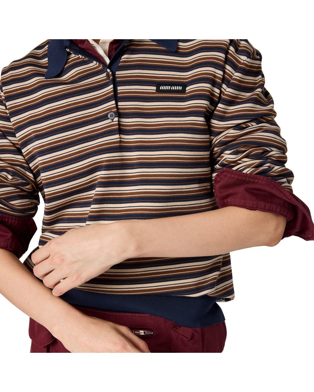Miu Miu Black Wool Polo Shirt