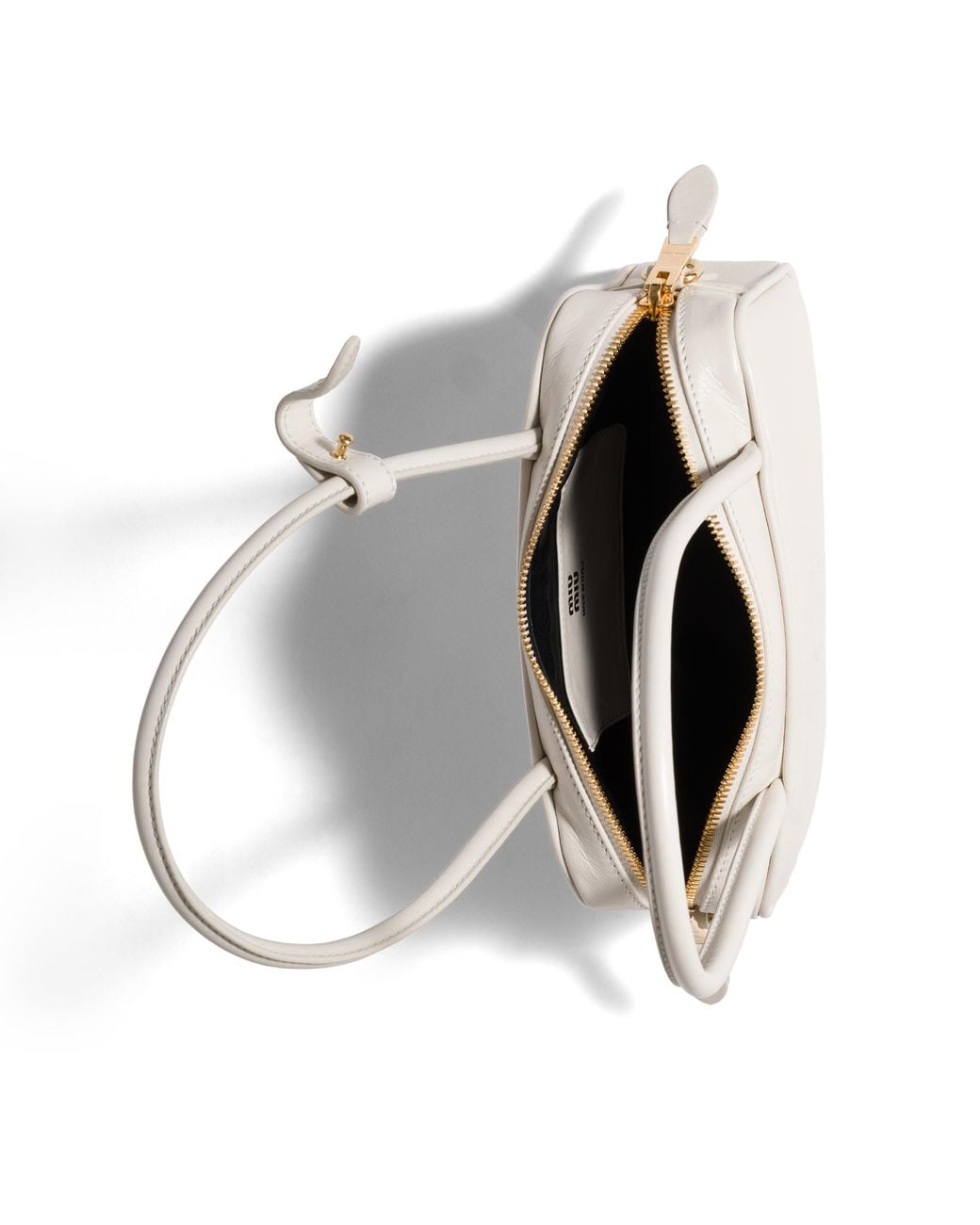Miu Miu White Beau Shiny Leather Mini-Bag