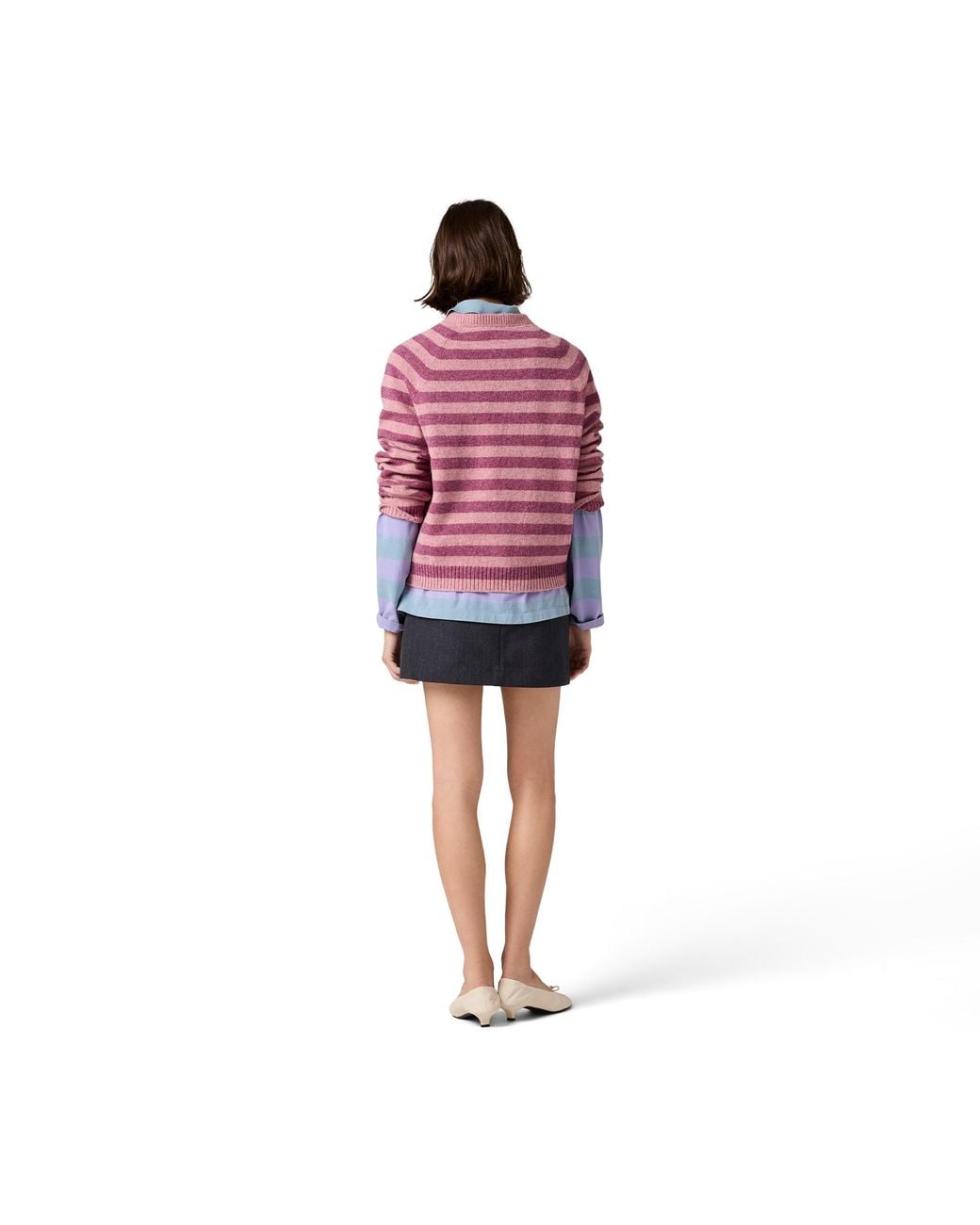 Miu Miu Purple Wool Crew-Neck Sweater