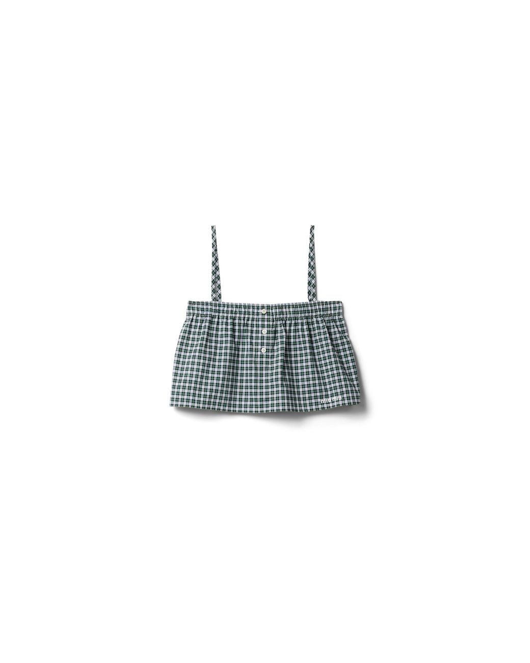 Miu Miu Blue Plaid Top