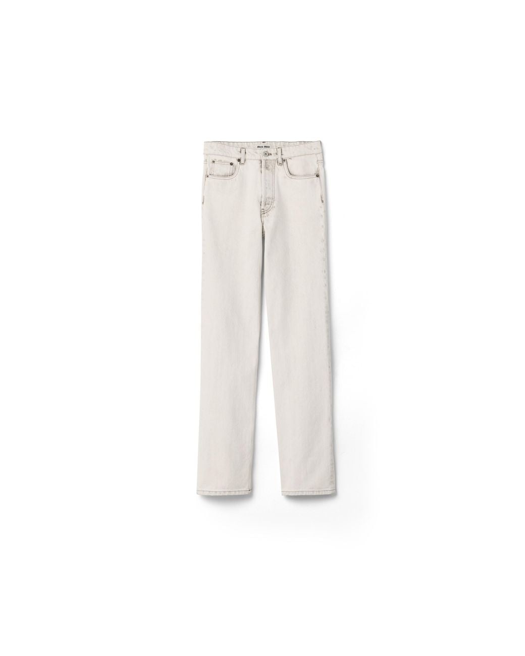 Miu Miu White Five-Pocket Denim Jeans