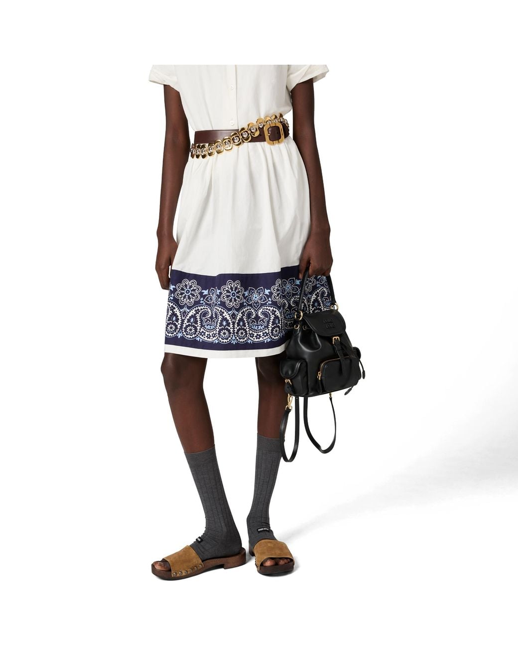 Miu Miu Black Leather Backpack