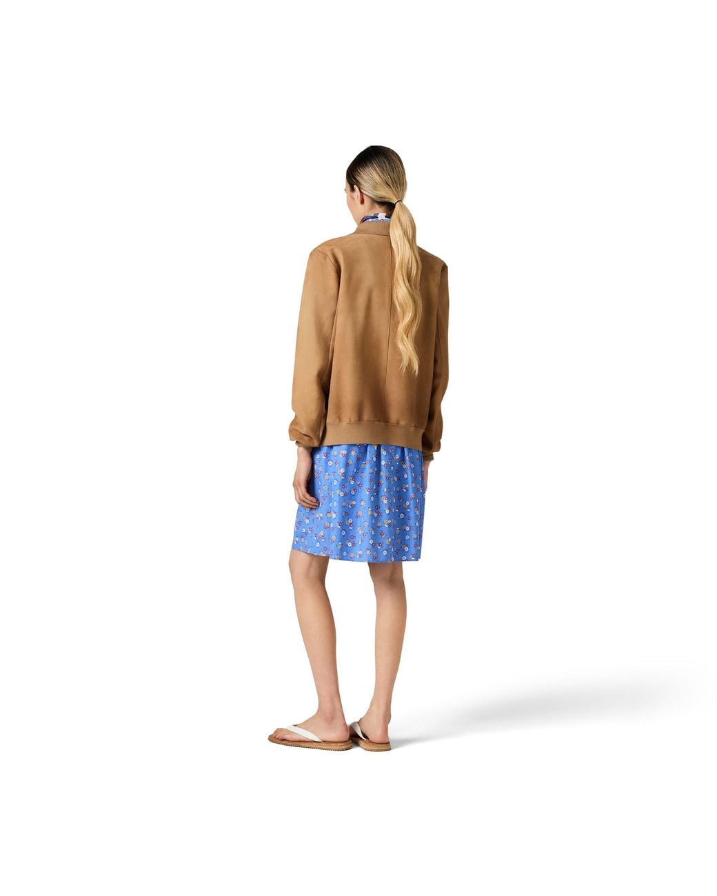 Miu Miu Brown Waxed Suede Blouson Jacket