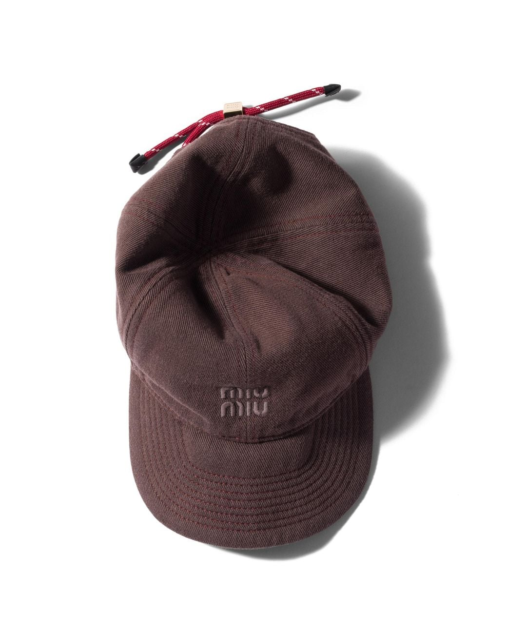 Miu Miu Brown Denim Baseball Cap