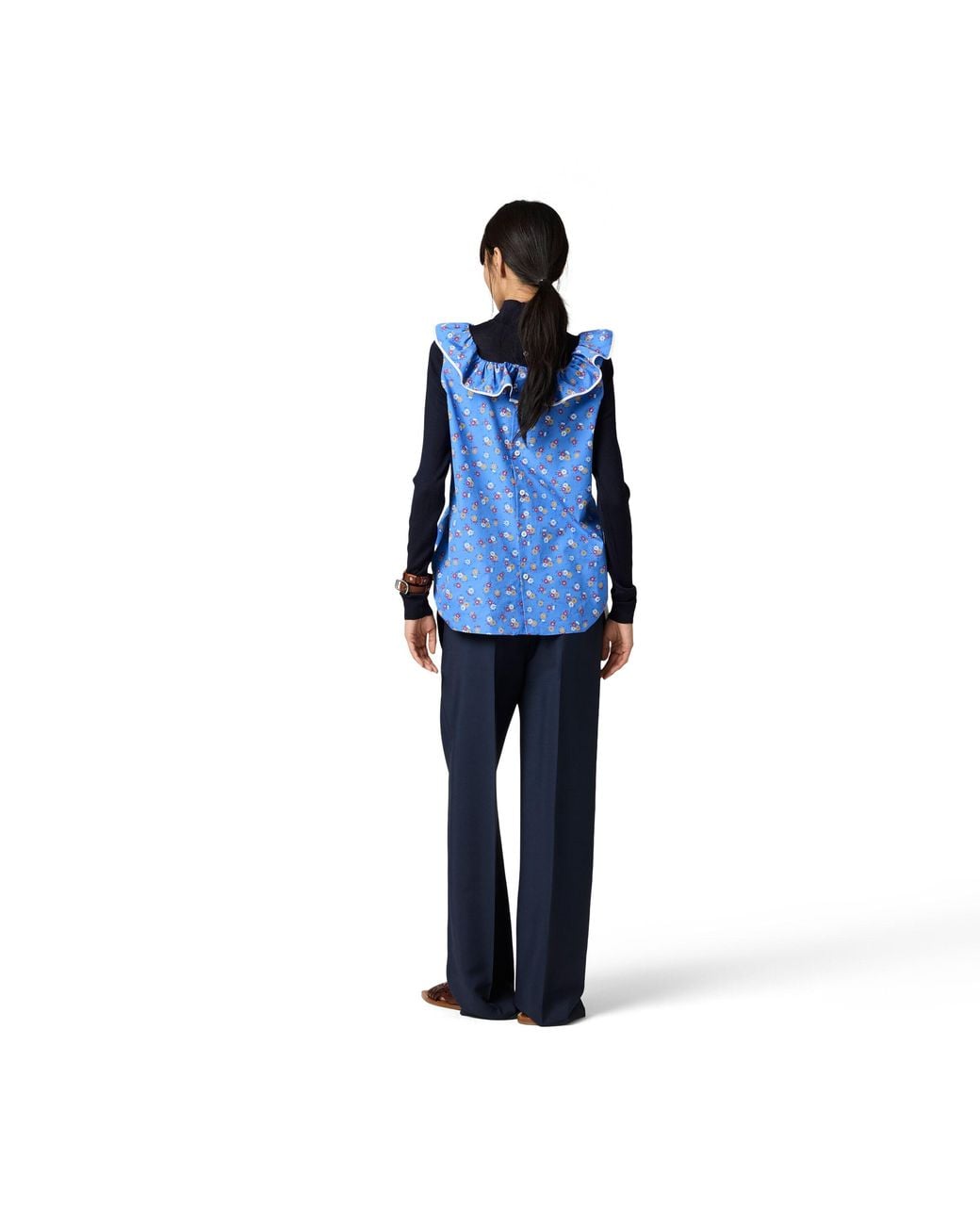 Miu Miu Blue Kid Mohair Pants
