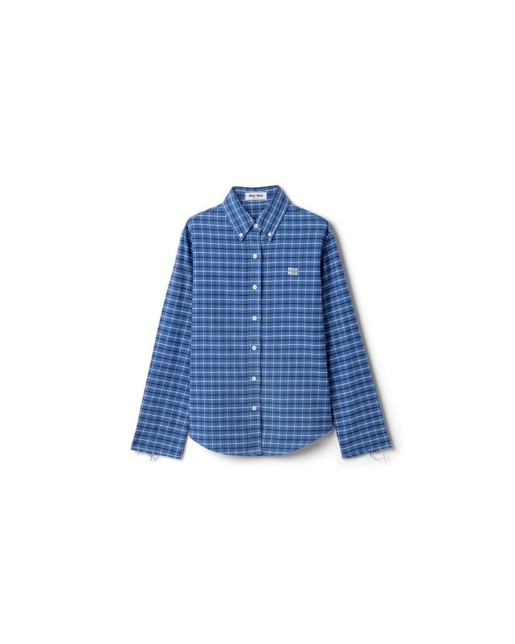 Miu Miu Blue Flannel Shirt