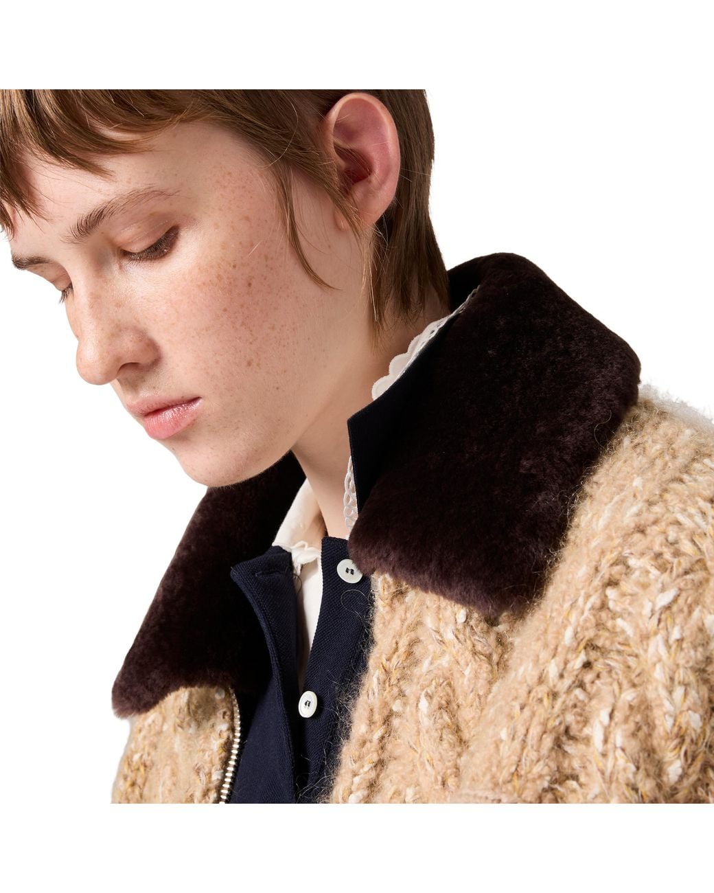 Miu Miu Natural Cashmere Cardigan