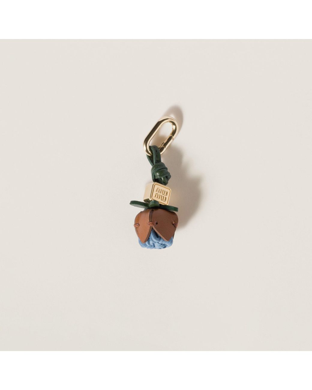 Miu Miu Leather Micro Trick in Natural | Lyst