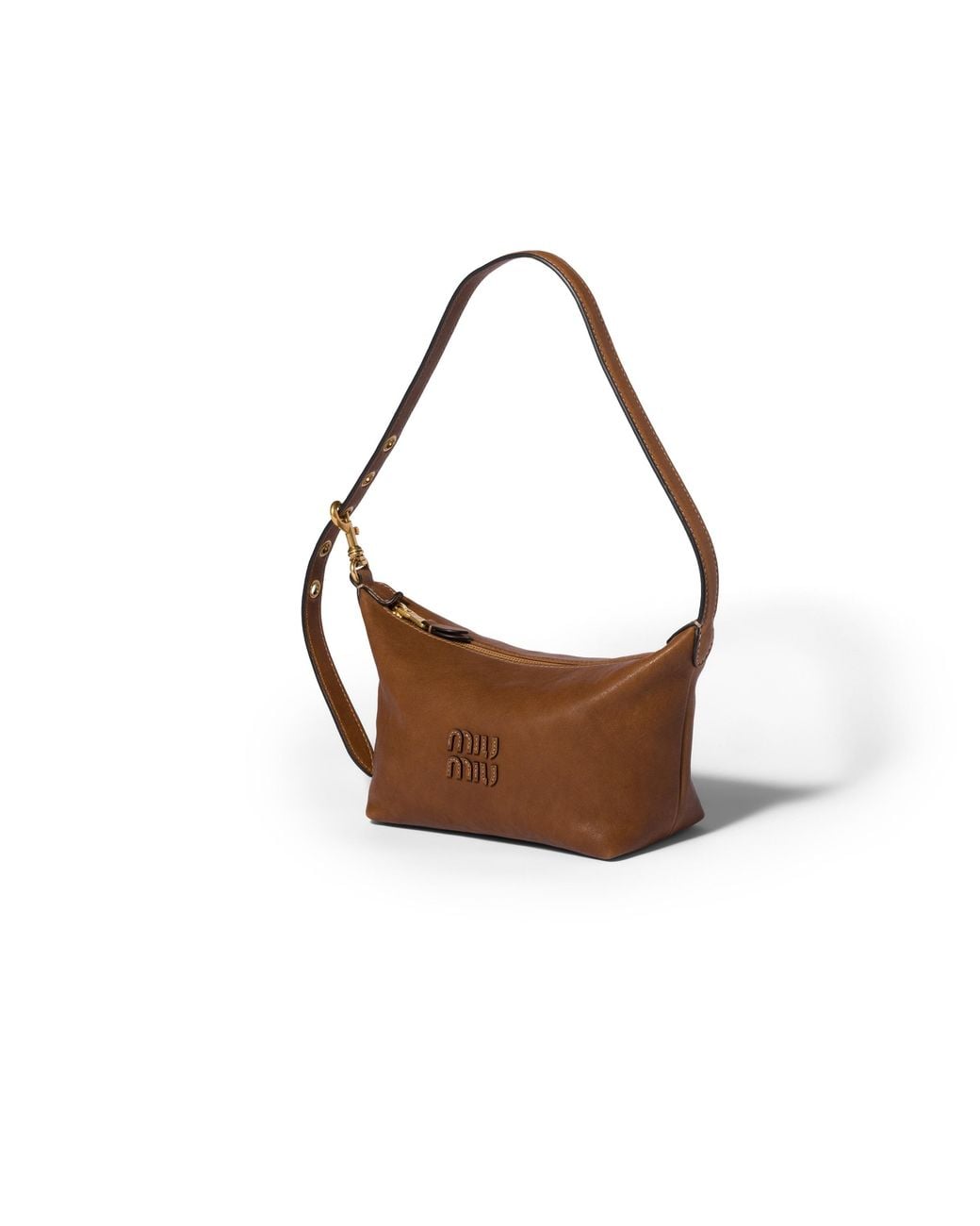 Miu Miu Brown Miu Spirit Nappa Leather Bag