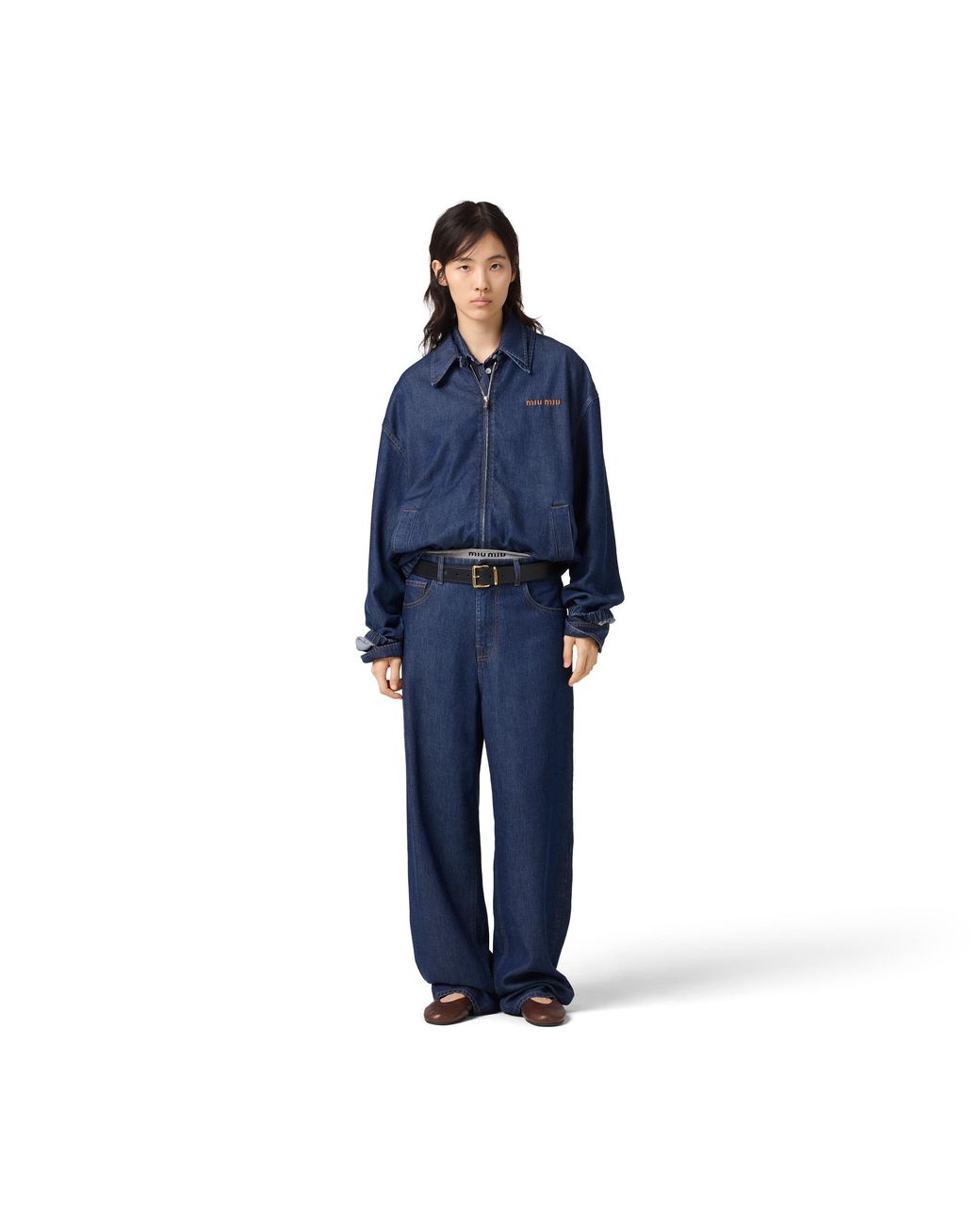 Miu Miu Blue Denim Blouson Jacket