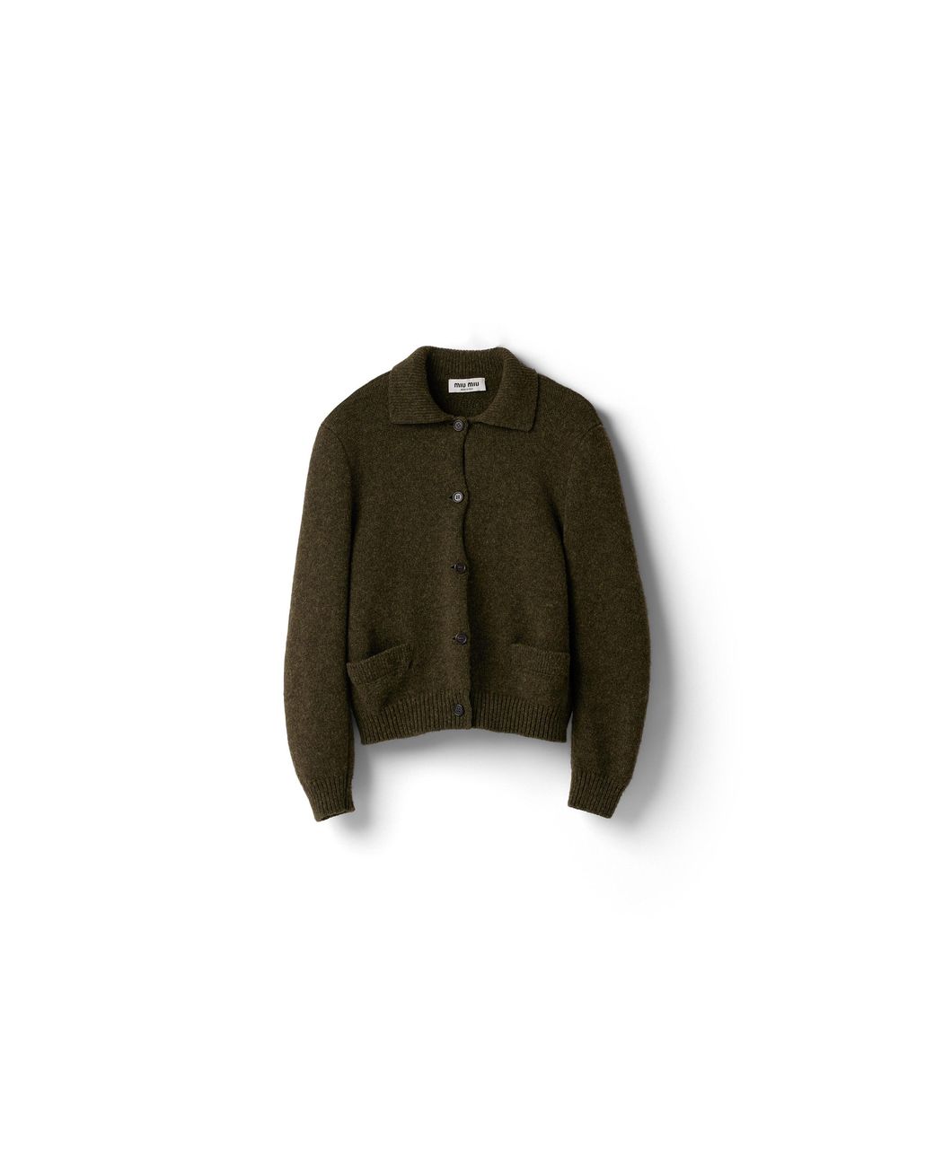 Miu Miu Green Wool Cardigan