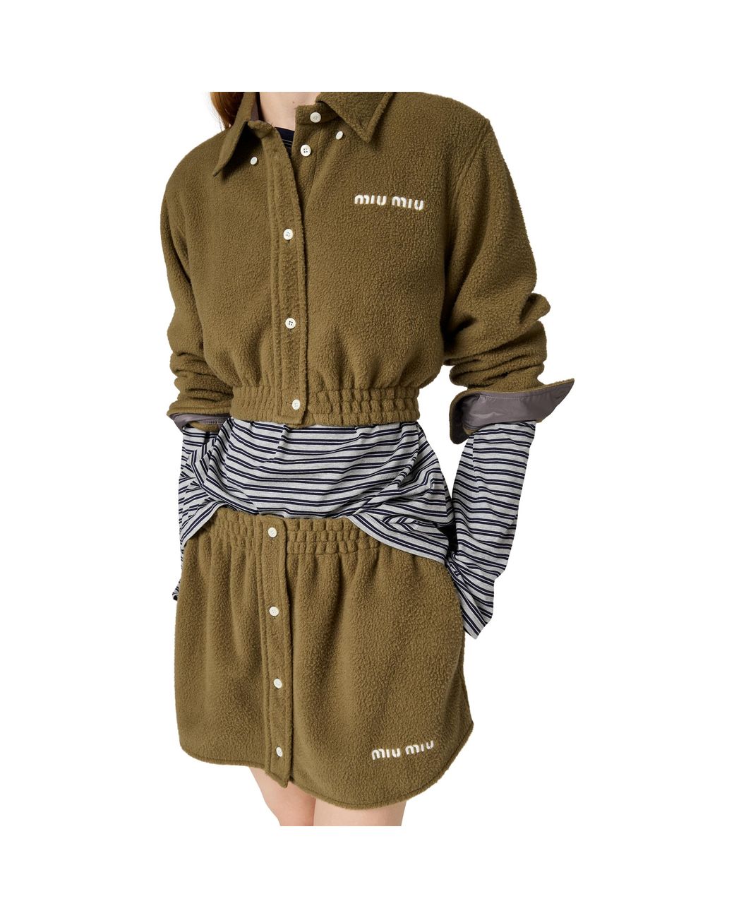 Miu Miu Green Fleece Shirt