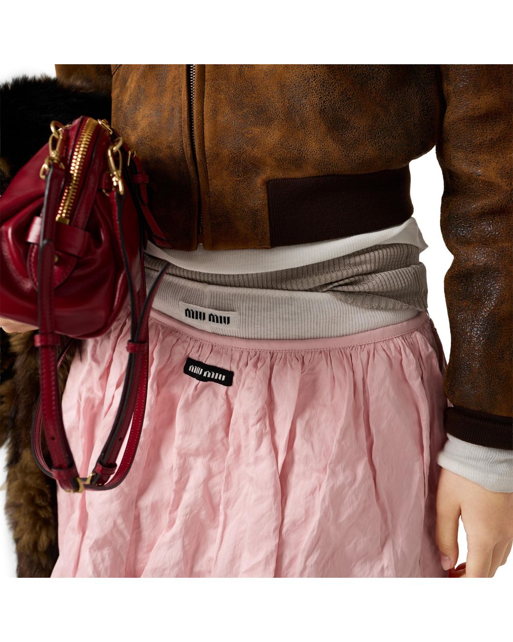 Miu Miu Pink Duchesse Skirt