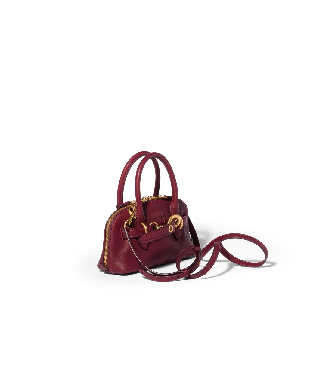 Miu Miu Red Aventure Mini Nappa Leather Bag
