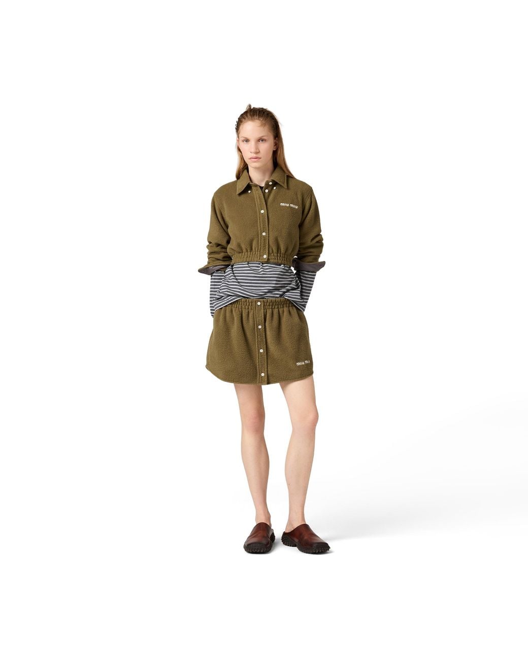 Miu Miu Green Fleece Shirt