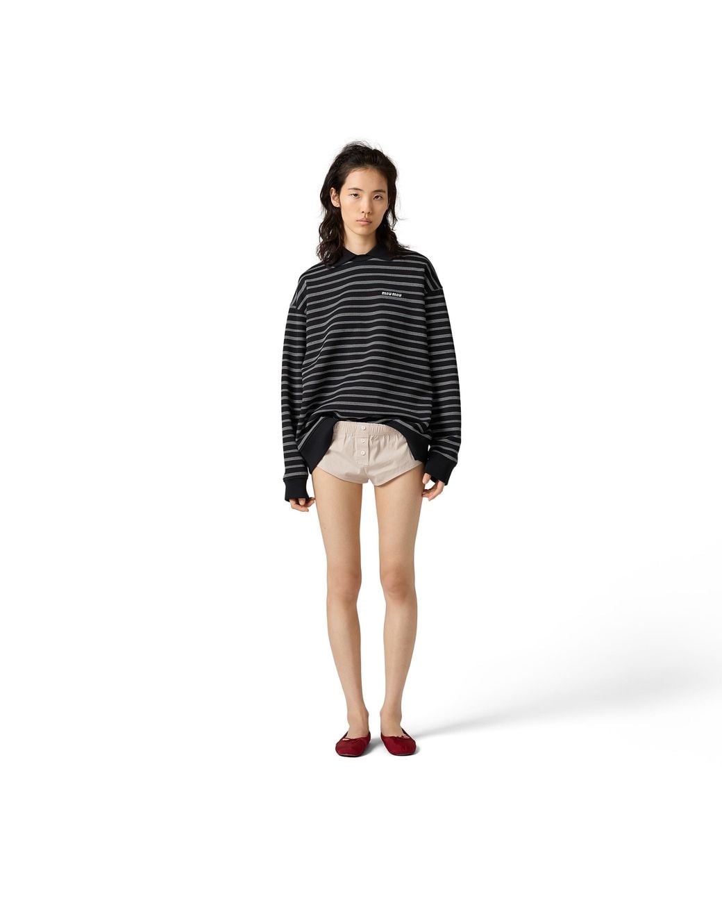 Miu Miu Black Cotton Sweatshirt