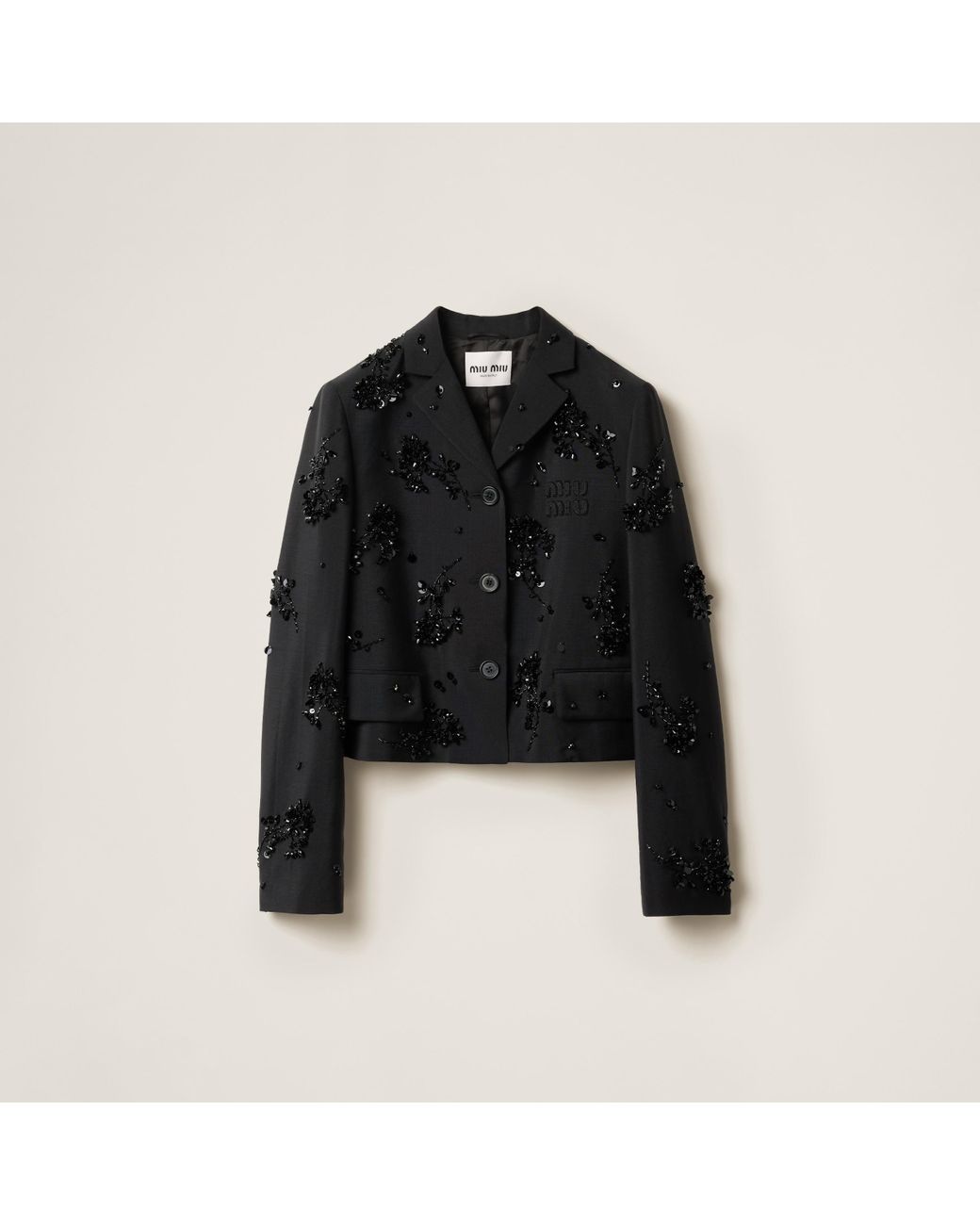MIU MIU WOMENS Embroidery Long Coat size M shipped from